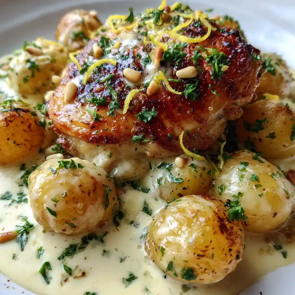 Creamy Garlic Parmesan Crockpot Chicken And Potatoes