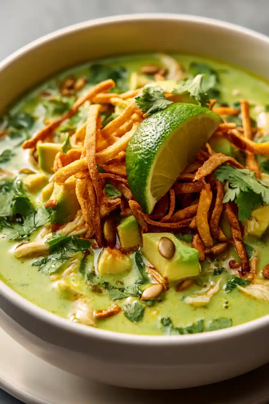 Creamy Green Enchilada Chicken Soup