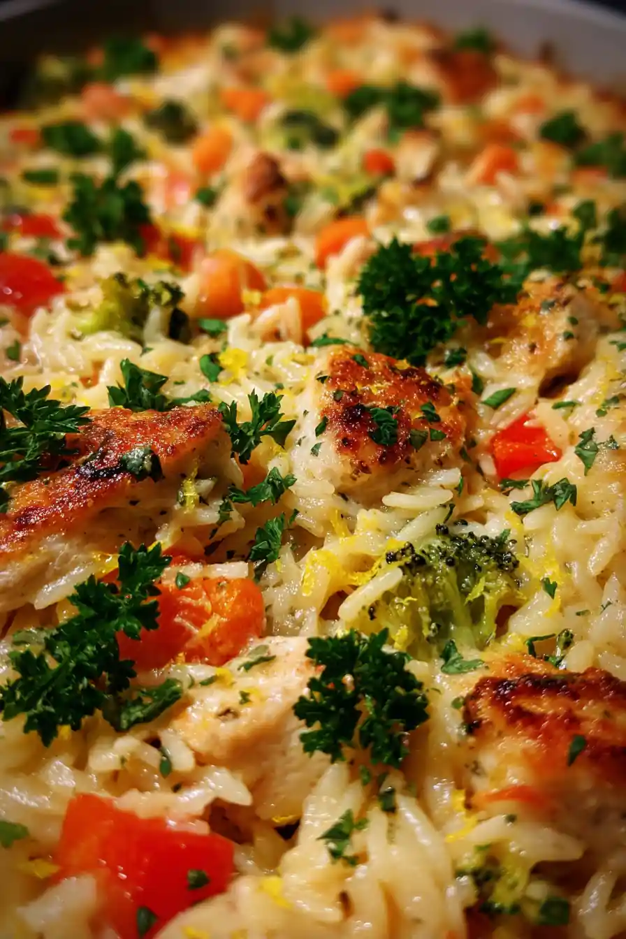 Easy Boursin Orzo Bake