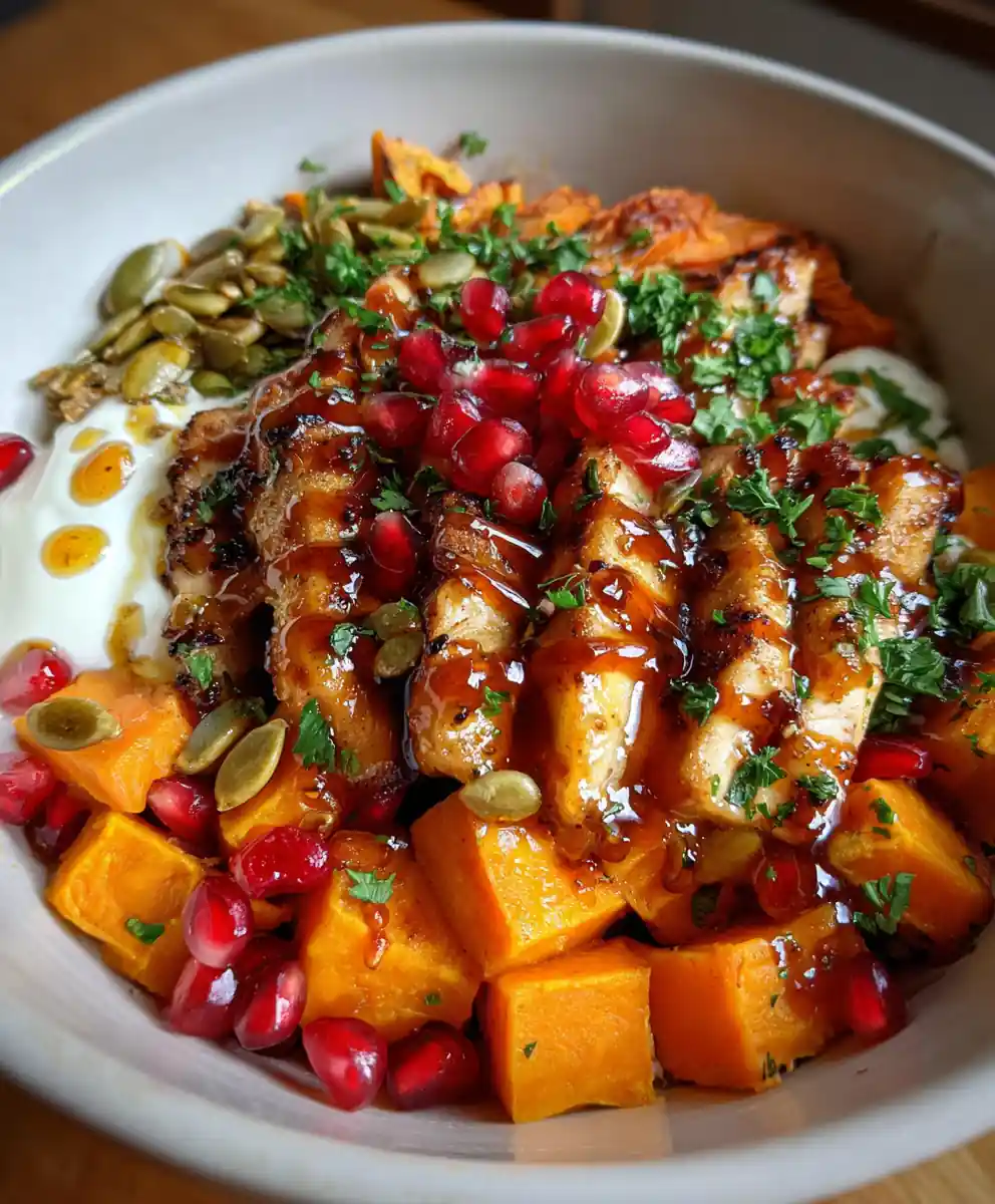 Easy Maple Dijon Chicken Bowl With Sweet Potatoes