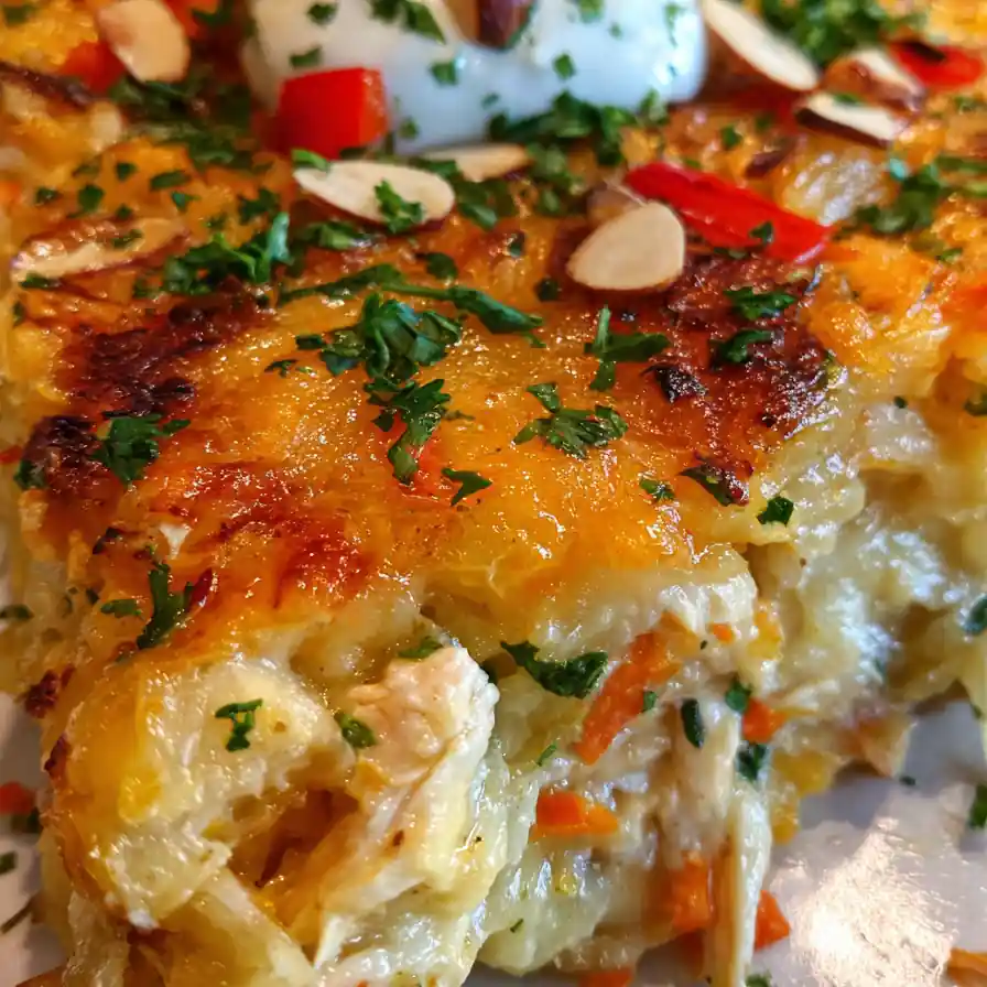Heartiest Hashbrown Chicken Casserole