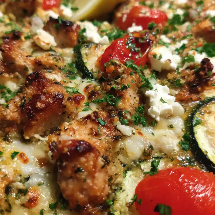 High Protein Chicken Zucchini Bake