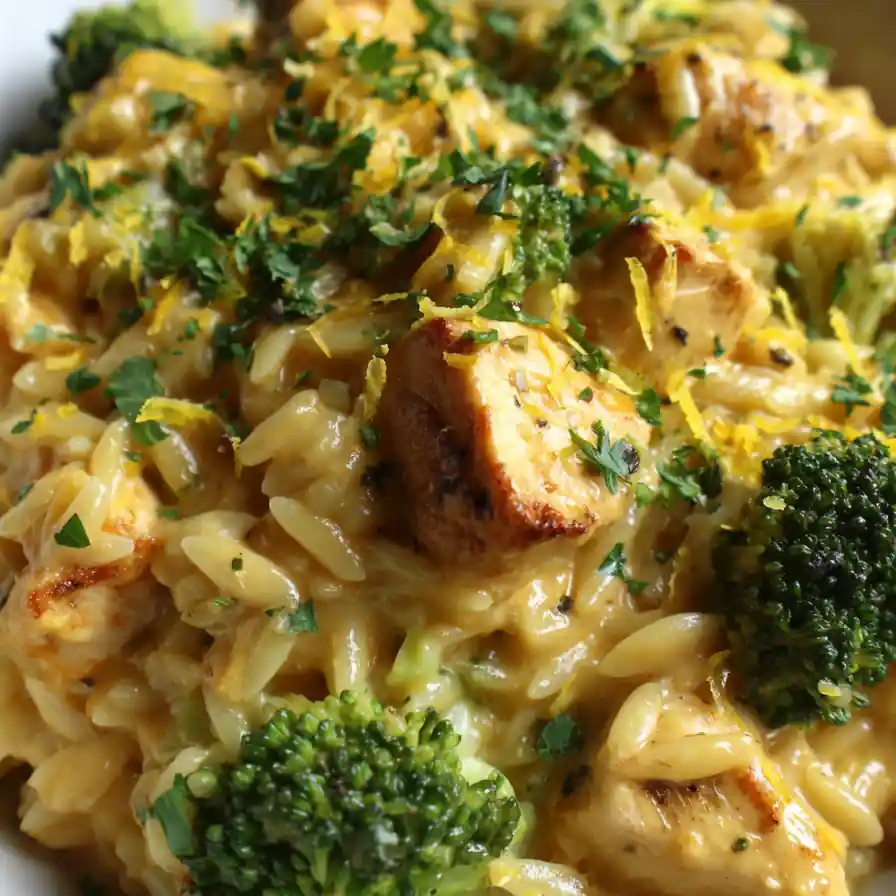 One Pot Cheesy Chicken And Broccoli Orzo 6 One Pot Cheesy Chicken And Broccoli Orzo