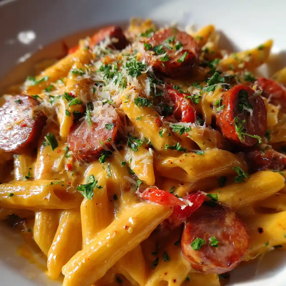 One Pot Creamy Kielbasa Pasta 6 One Pot Creamy Kielbasa Pasta