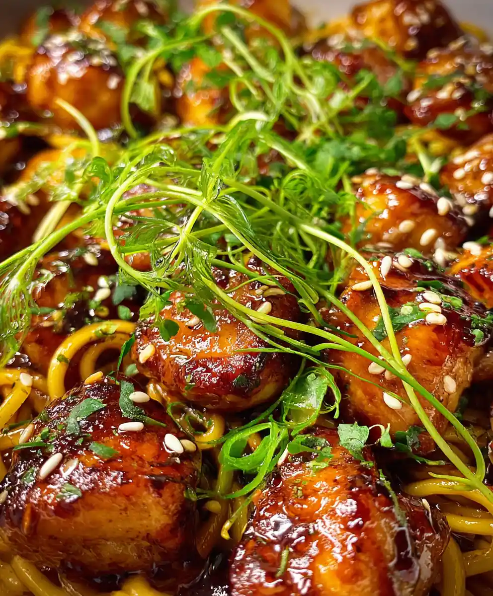 Sticky Garlic Chicken Noodles 7 Sticky Garlic Chicken Noodles