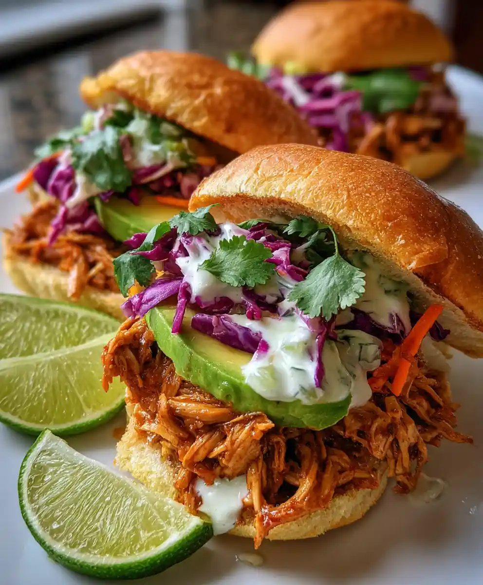 Zesty Slow Cooker Bbq Chicken Sandwiches