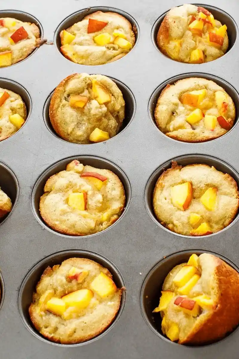 Almond Flour Peach Muffins 3 Recipe image