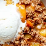 Healthy Golden Peach Crisp