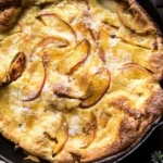 Brown Butter Cinnamon Peach Dutch Baby