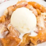 Cinnamon Roll Peach Cobbler