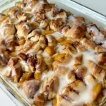 Cinnamon Roll Peach Cobbler