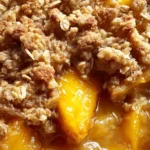Plant-Based Peach Cobbler with Crunchy Oat Topping