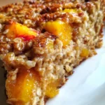 Warm Peach and Oat Breakfast Bake
