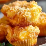Easy and Moist Homemade Peach Muffins
