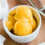Natural 3-Ingredient Peach Sorbet