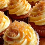 Honey Peach Cream Cheese Cupcakes