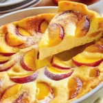 Easy Cast Iron Peach Clafouti Dessert