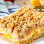 Peach Cobbler Cheesecake Bars