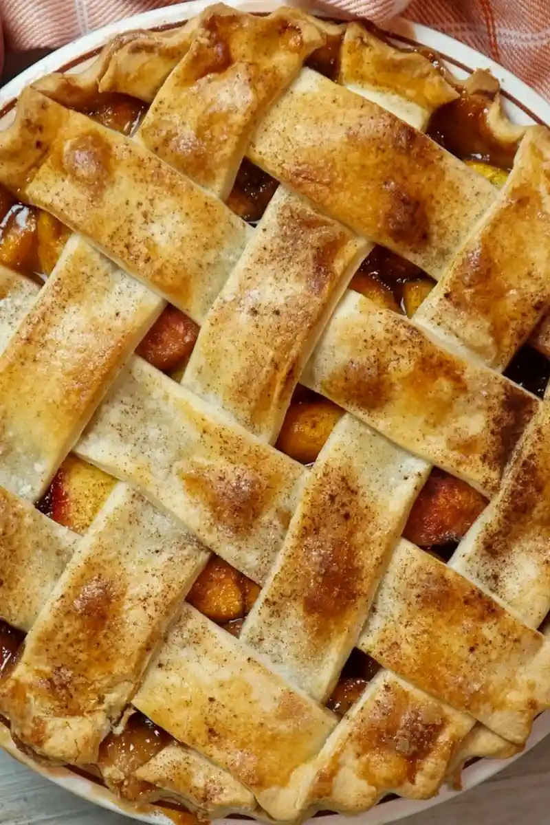 Homemade Lattice Peach Pie 3 Recipe image
