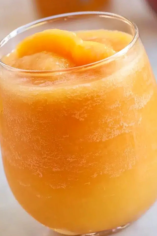 Refreshing Frozen Peach Lemonade Slushie 3 Recipe image