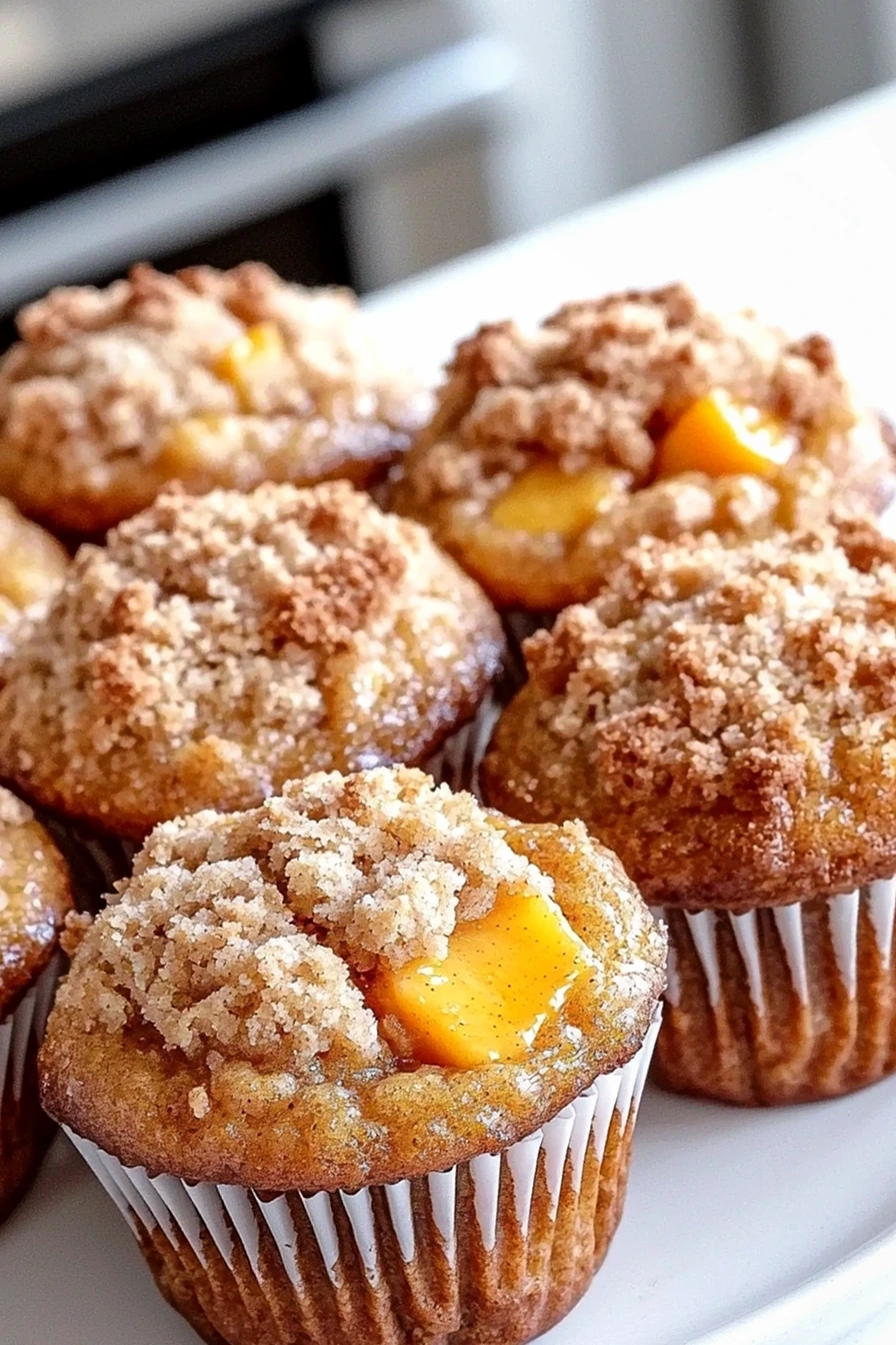 Homemade Peach Cobbler Muffins 3 Recipe image