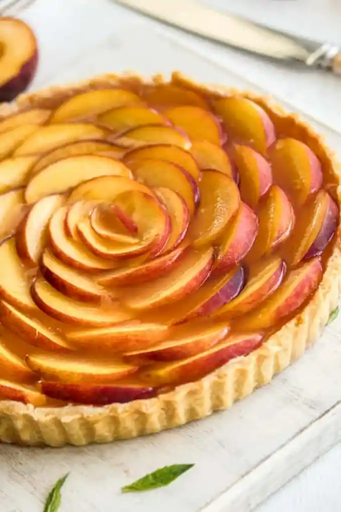 Panna Cotta Fresh Peach Tart 3 Recipe image