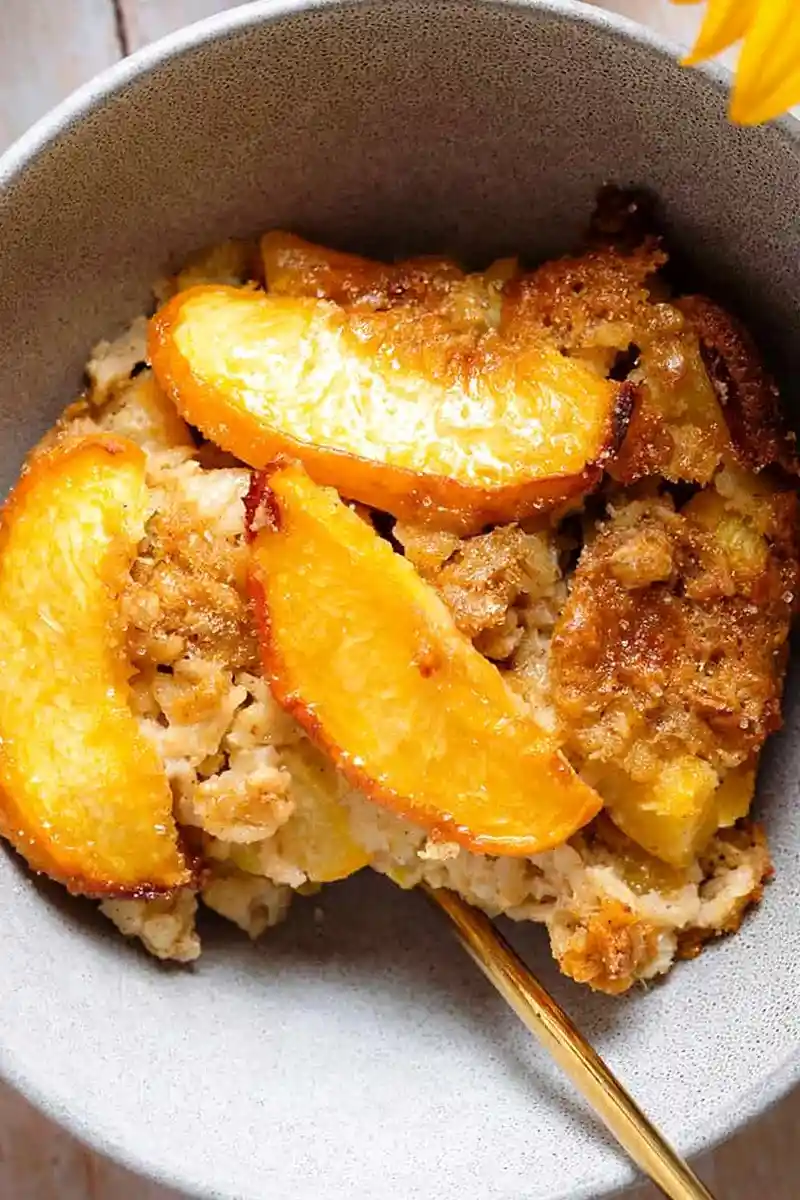 Summer Peach Baked Oatmeal 3 Recipe image