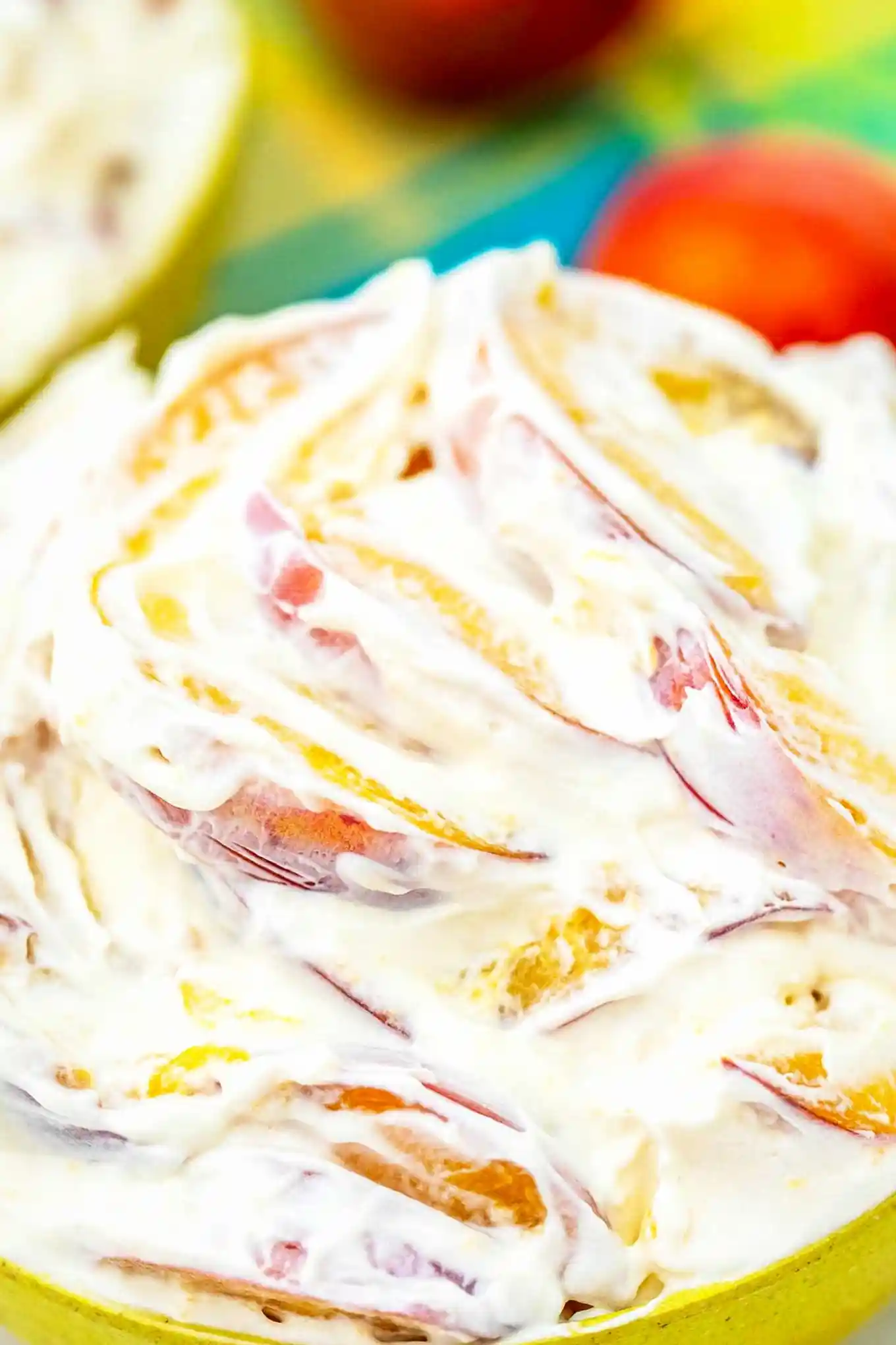 Creamy Peach Cheesecake Salad 3 Recipe image