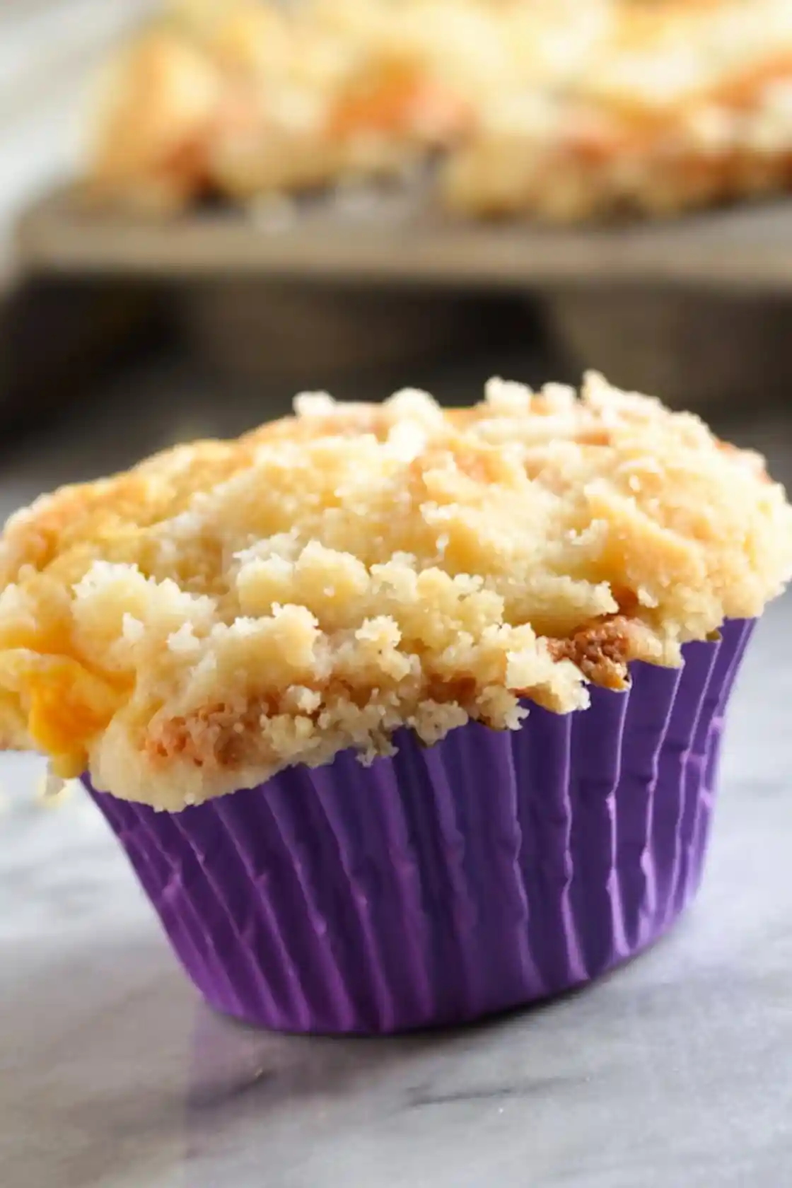 Peach Coffee Cake Muffins 3 Recipe image