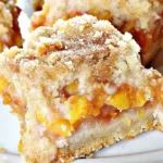 Buttery Peach Crumb Bars