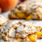 Honey Vanilla Glazed Peach Scones