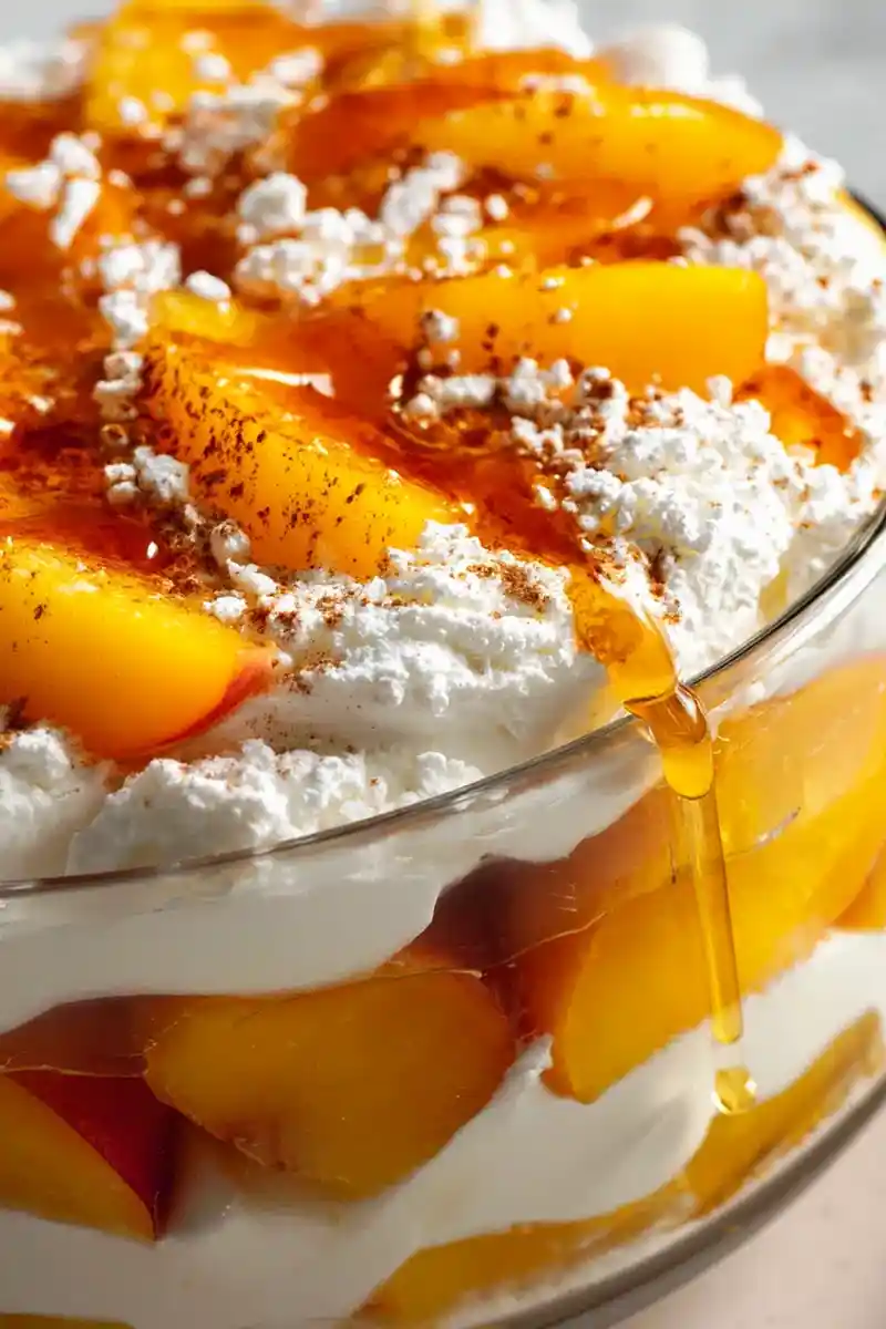 Fresh Peaches and Cream Layered Dessert 3 Recipe image