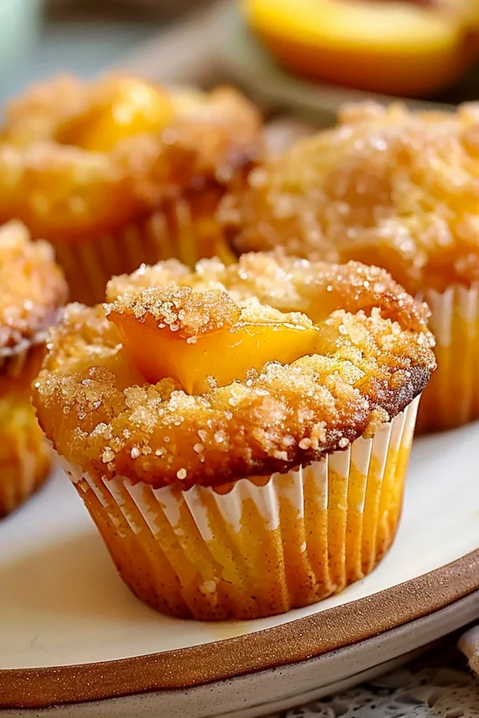 Easy Fresh Peach Muffins Recipe 3 Recipe image