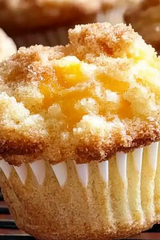 Peach Cobbler Muffins with Cinnamon Streusel 3 Recipe image