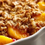Peach Cobbler with Oatmeal Topping