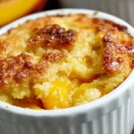 Quick 3 Ingredient Peach Cobbler