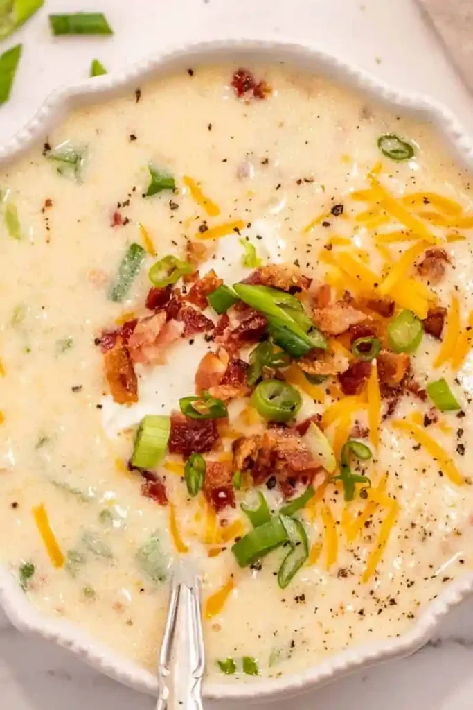 Slow Cooker Cheesy Potato Soup