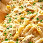 Creamy Slow Cooker Italian Chicken Pasta