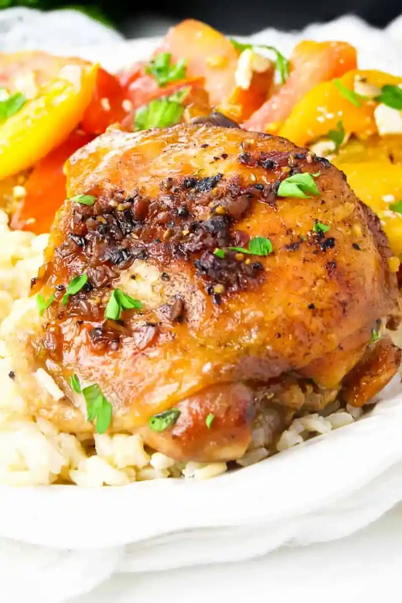 Slow Cooker Brown Sugar Garlic Chicken Thighs 3 Recipe image