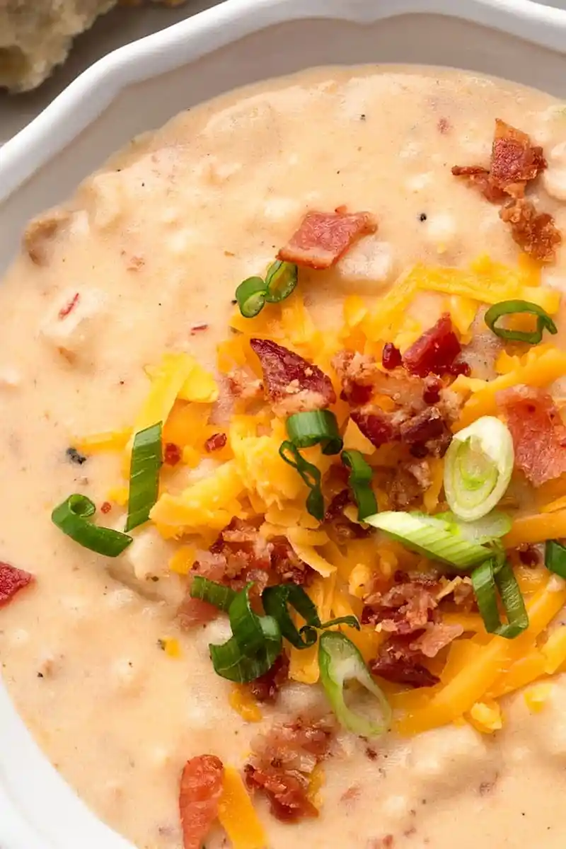 Creamy Slow Cooker Hashbrown Potato Soup 3 Recipe image