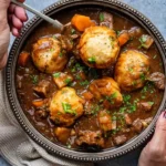 Slow Cooker Beef Stew and Dumplings