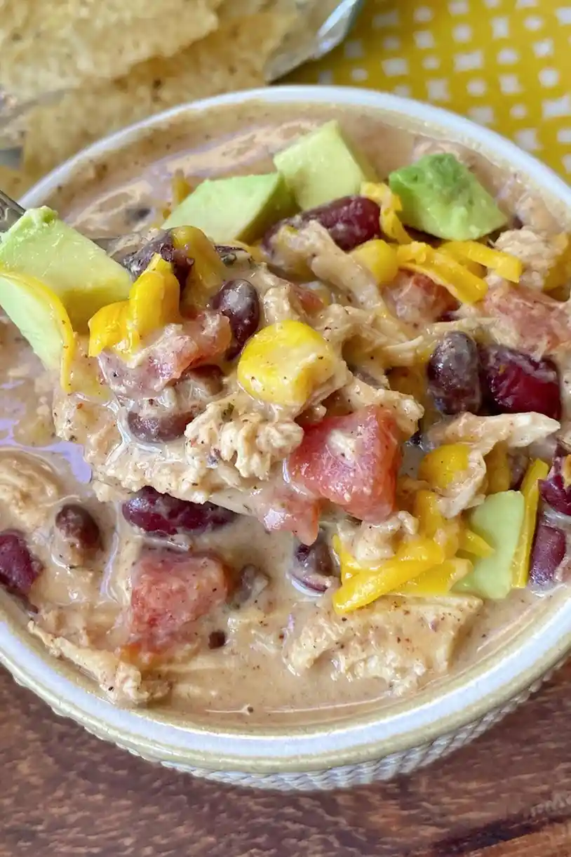 Slow Cooker Creamy Chicken Chili 3 Slow Cooker Creamy Chicken Chili