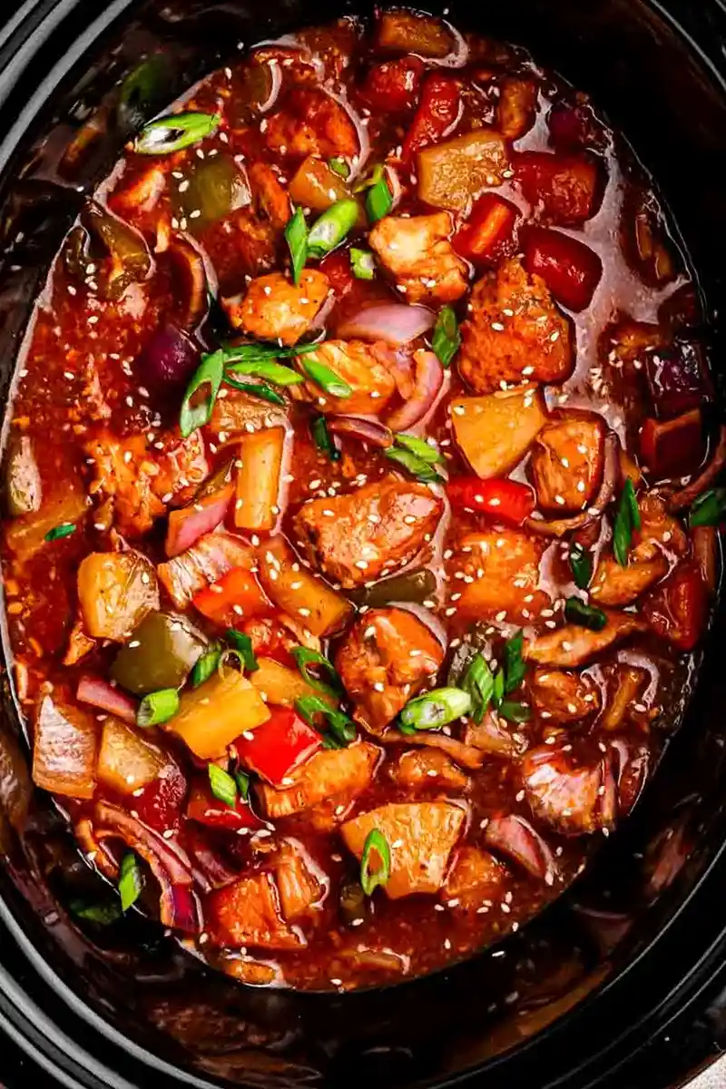 Easy Slow Cooker Sweet and Sour Chicken 3 Recipe image